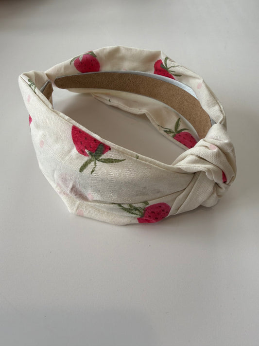 Boho Knotted Headband – Strawberry