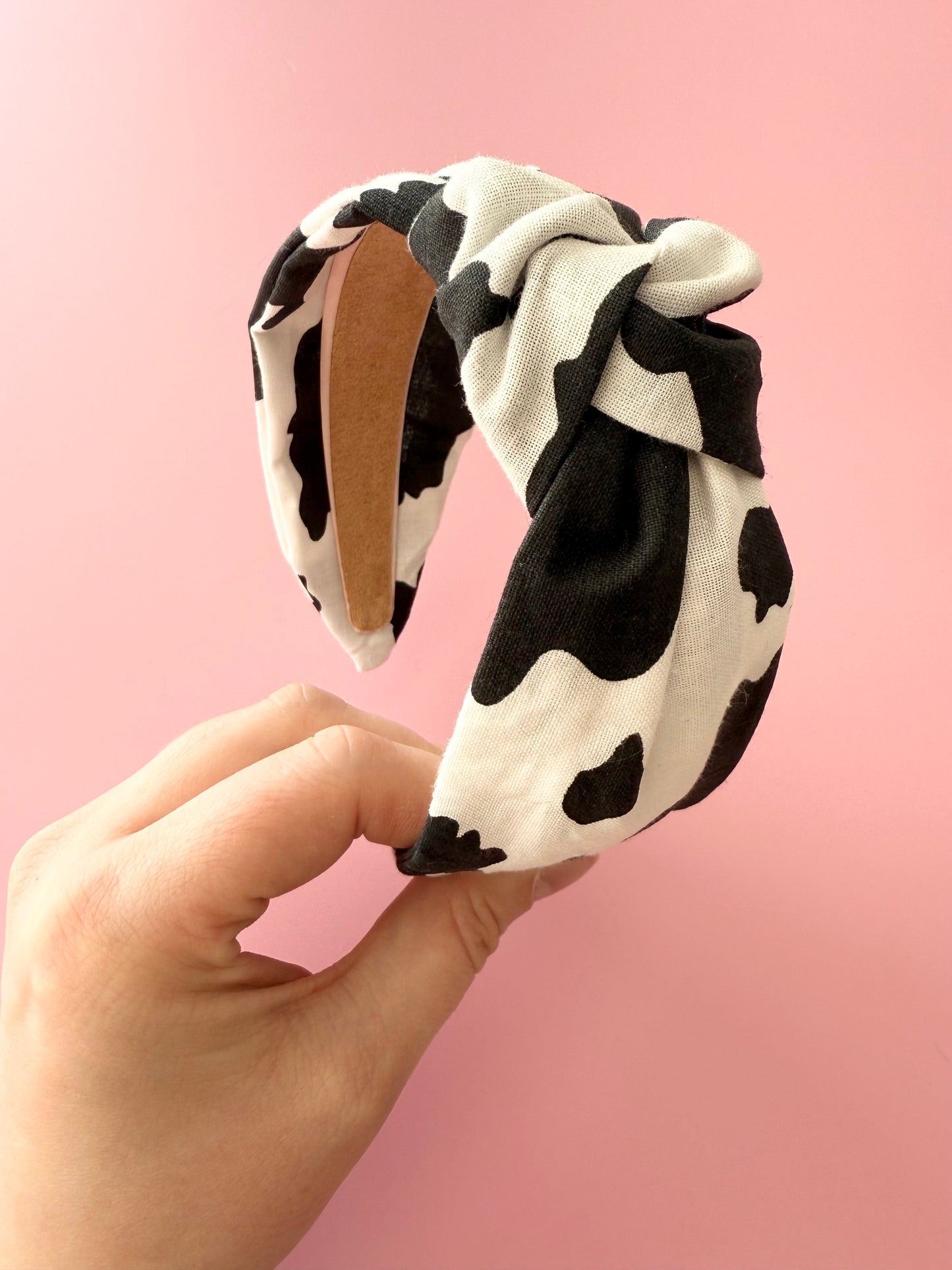 Cow Print Fabric Knot Headband