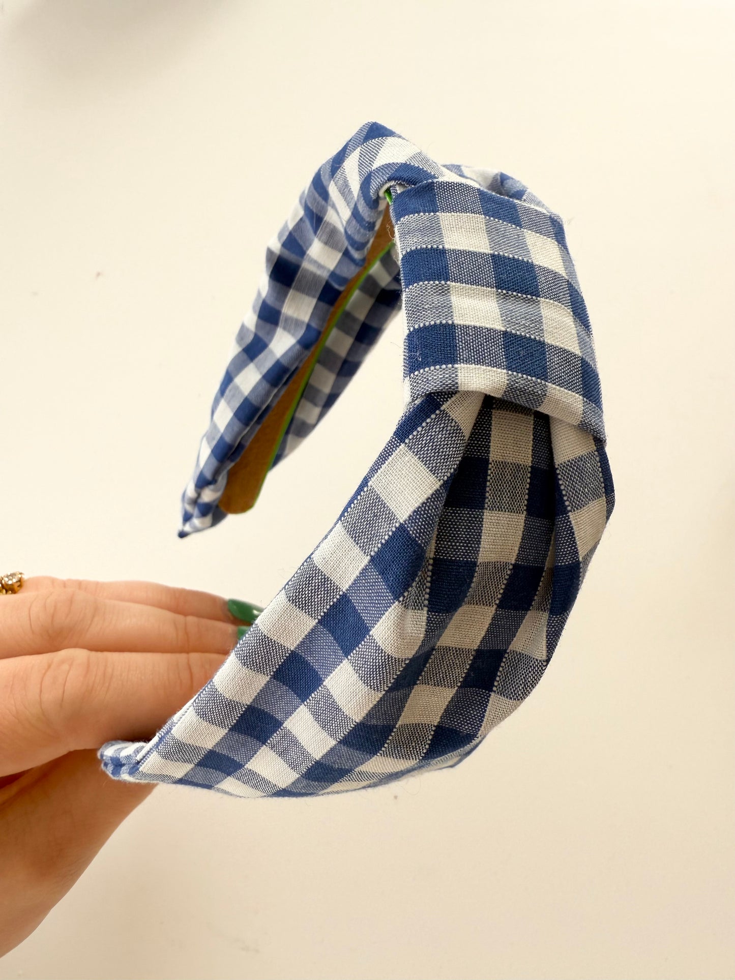 Gingham Fabric Flat Headband