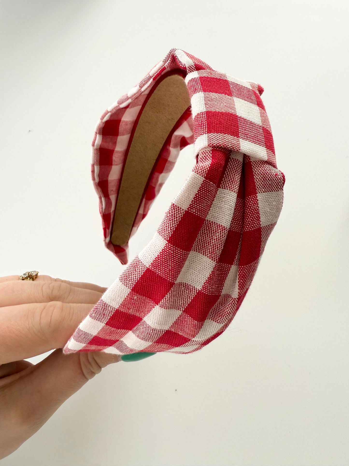 Gingham Fabric Flat Headband