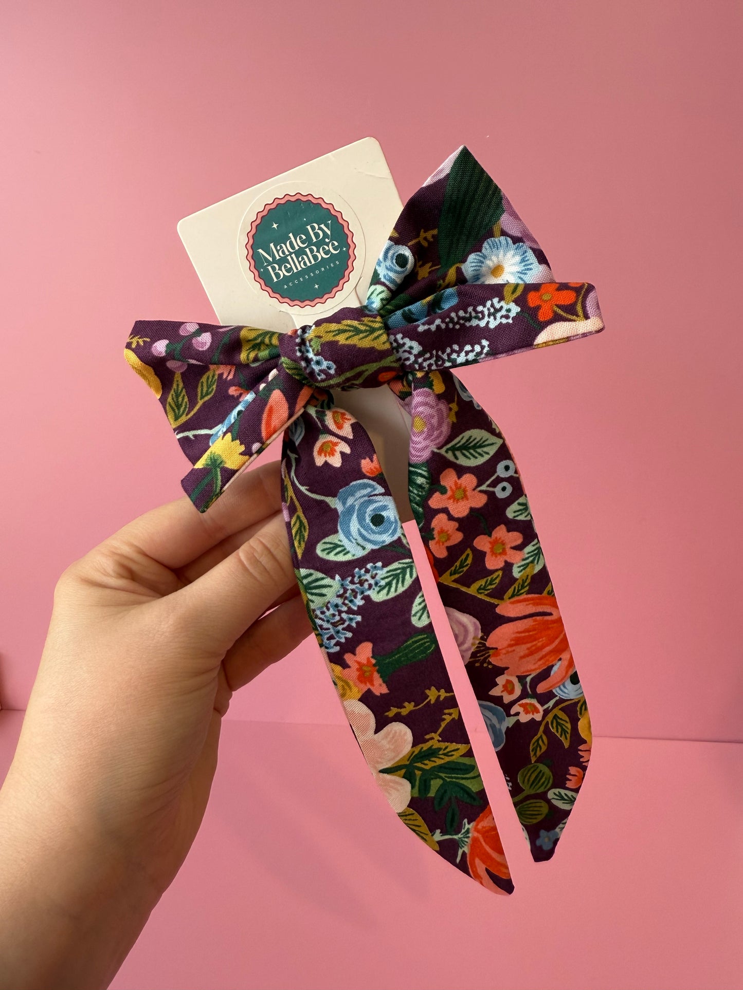 Autumn Fabric Bow Clip