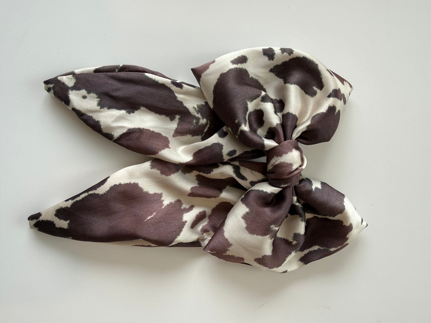 Cow Print Hair Bow Clip – Handmade - One of a kind