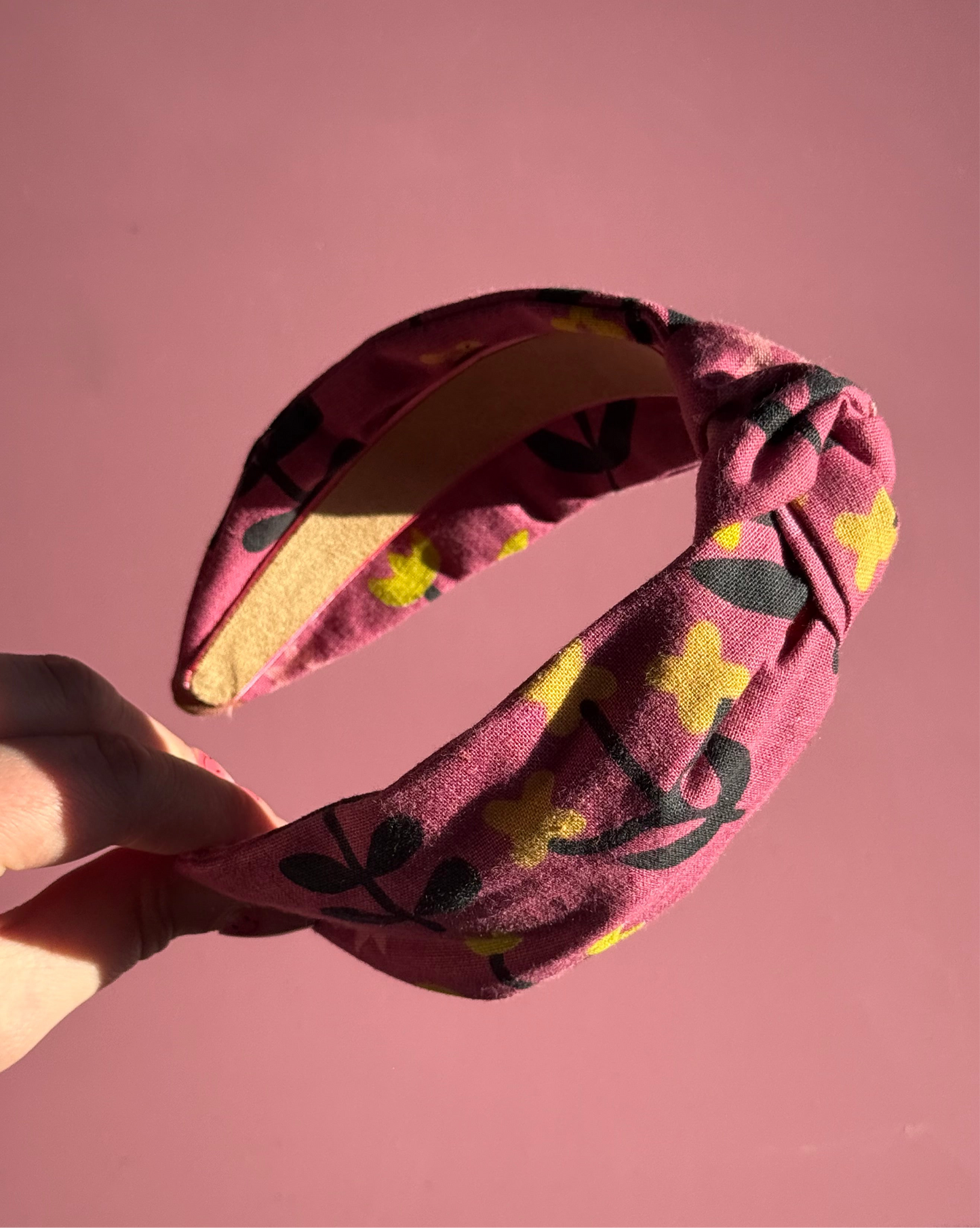 Chunky Floral Fabric Knot Headband