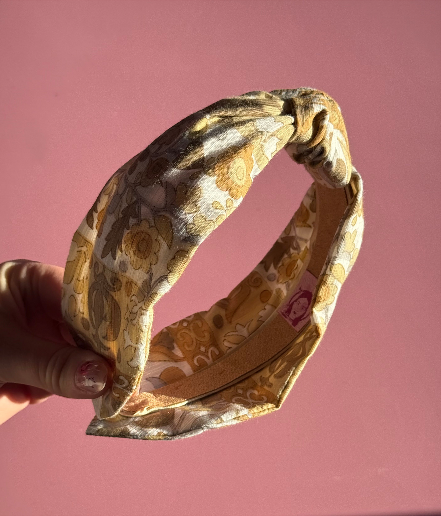 Vintage Floral Fabric Knot Headband