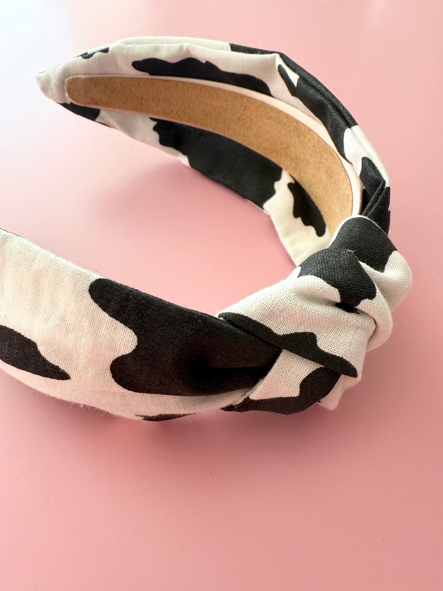 Cow Print Fabric Knot Headband