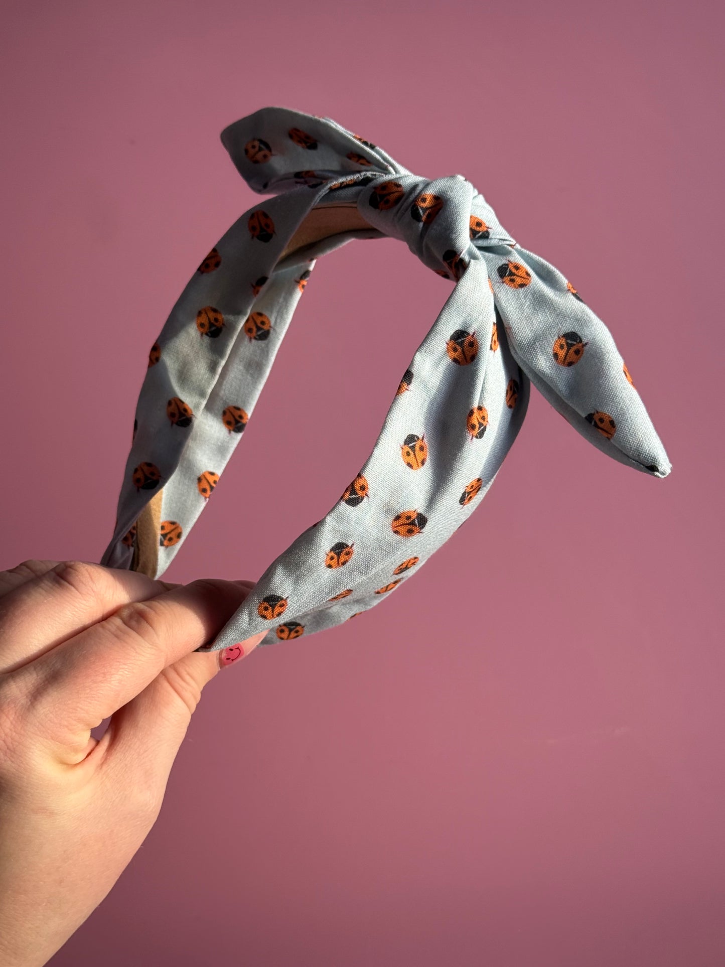 Ladybird Fabric Bow Headband