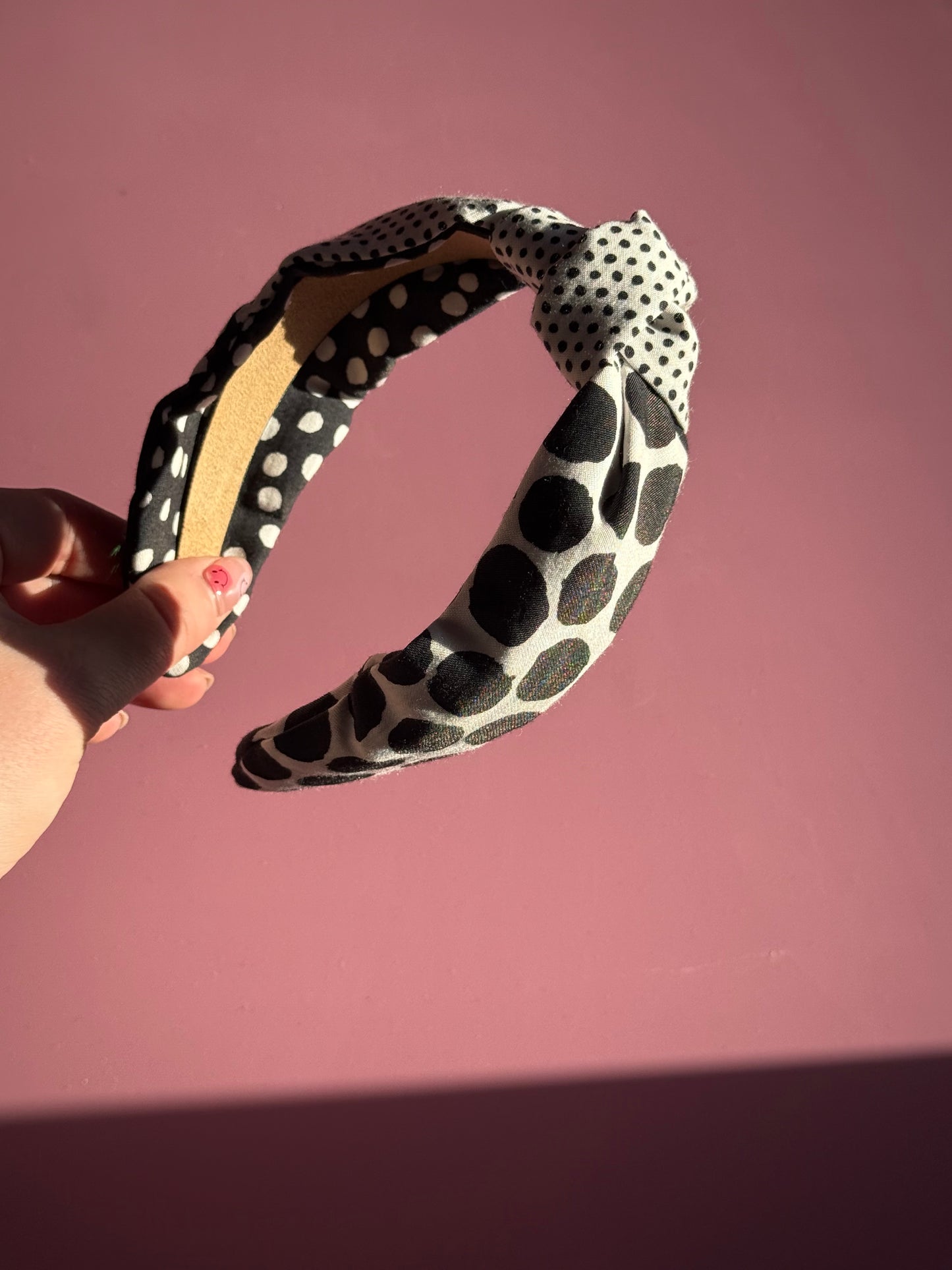Mono Spot Fabric Knot Headband