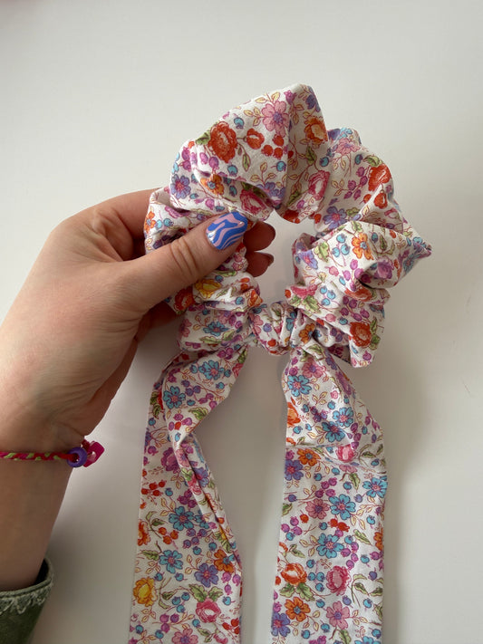 Ditsy Floral Scarf Scrunchie – Handmade & One of a Kind