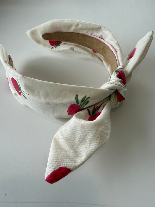 Boho Bow Headband – Strawberry
