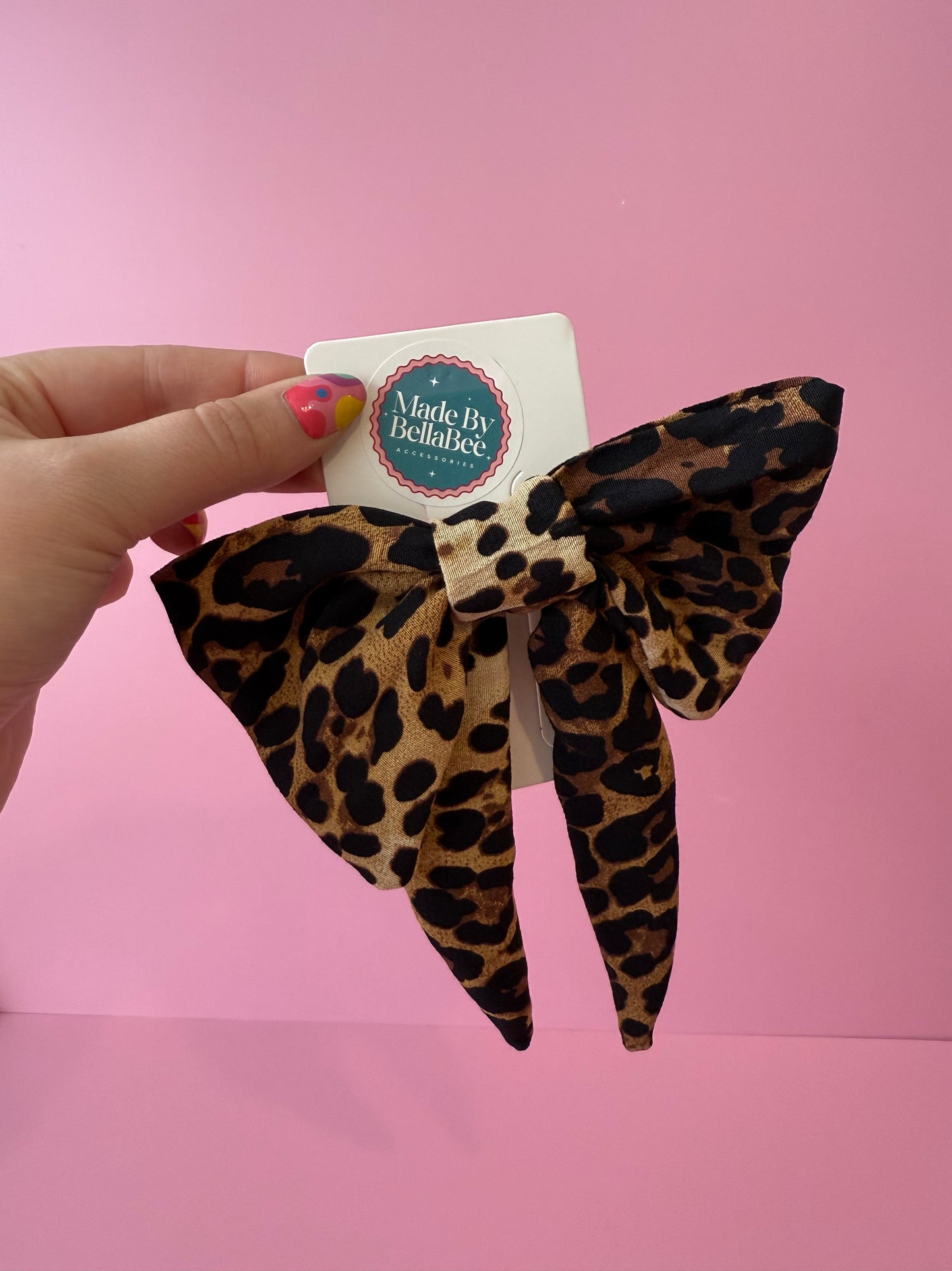 Autumn Fabric Bow Clip