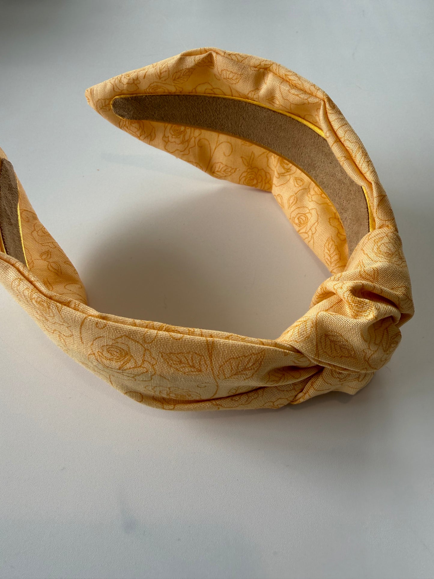 Boho Knotted Headband – Yellow Rose
