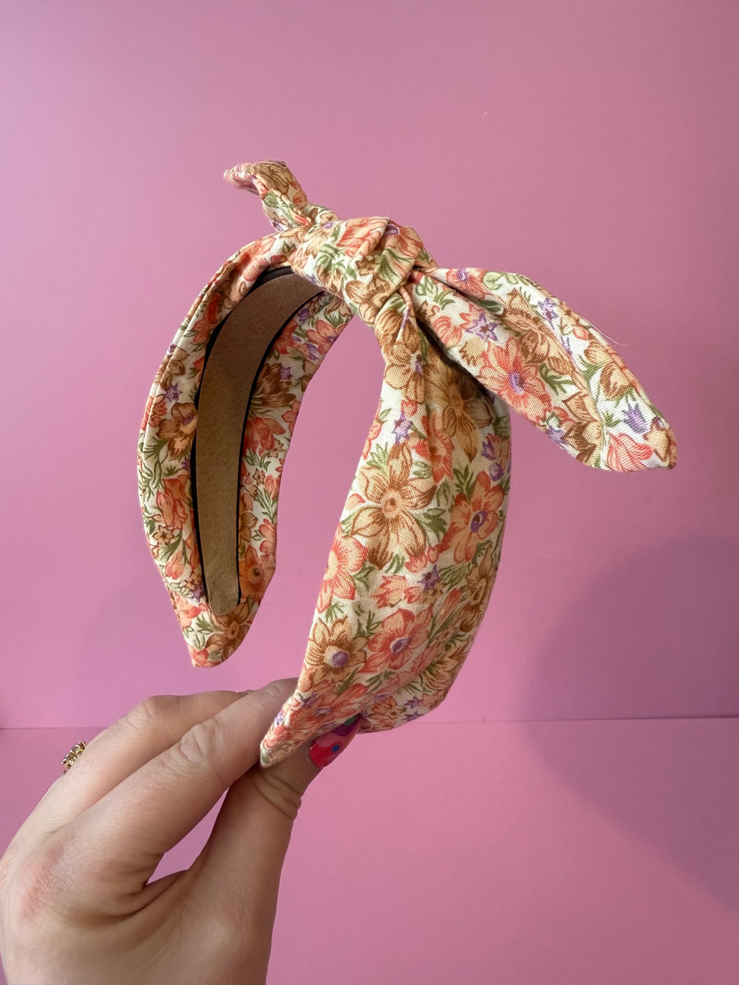 Autumn Fabric Bow Headband