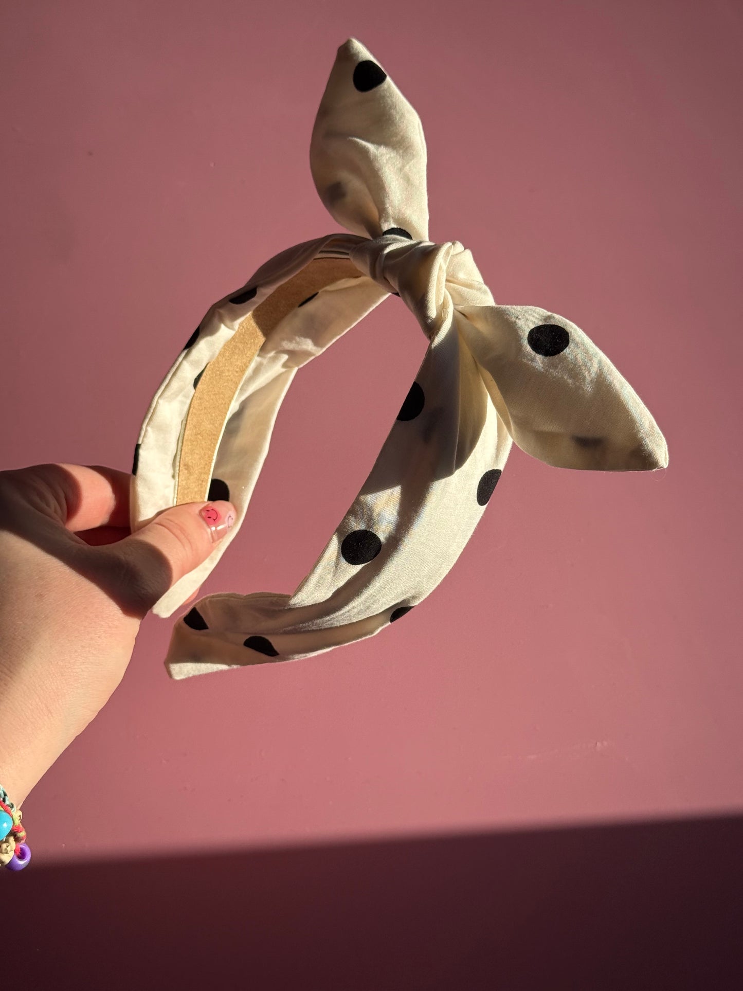 Spot Fabric Bow Headband