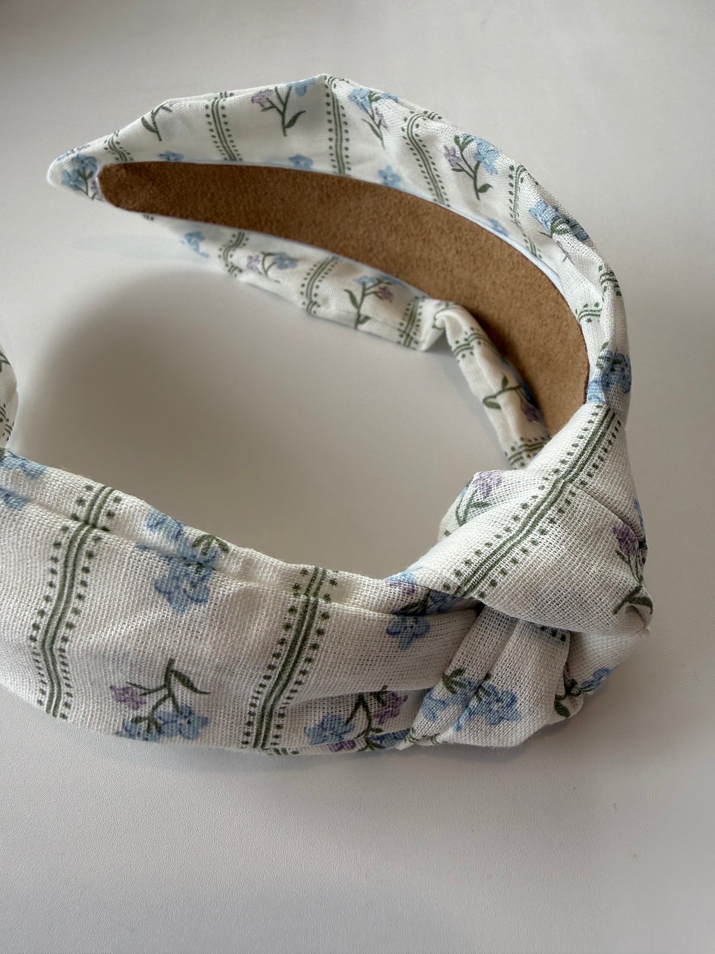 Boho Knotted Headband – Floral Stripe