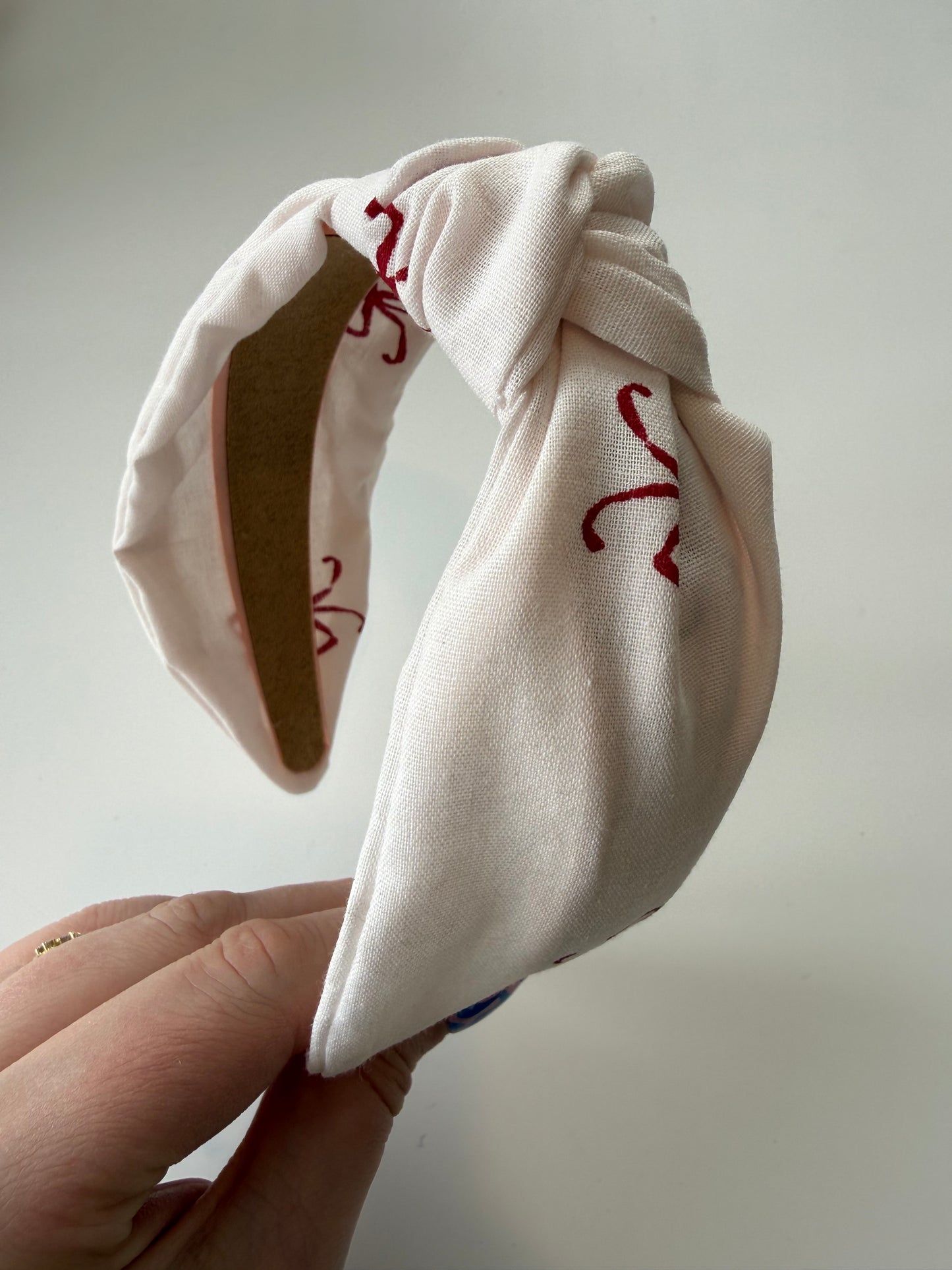 Boho Knotted Headband – Bow Print