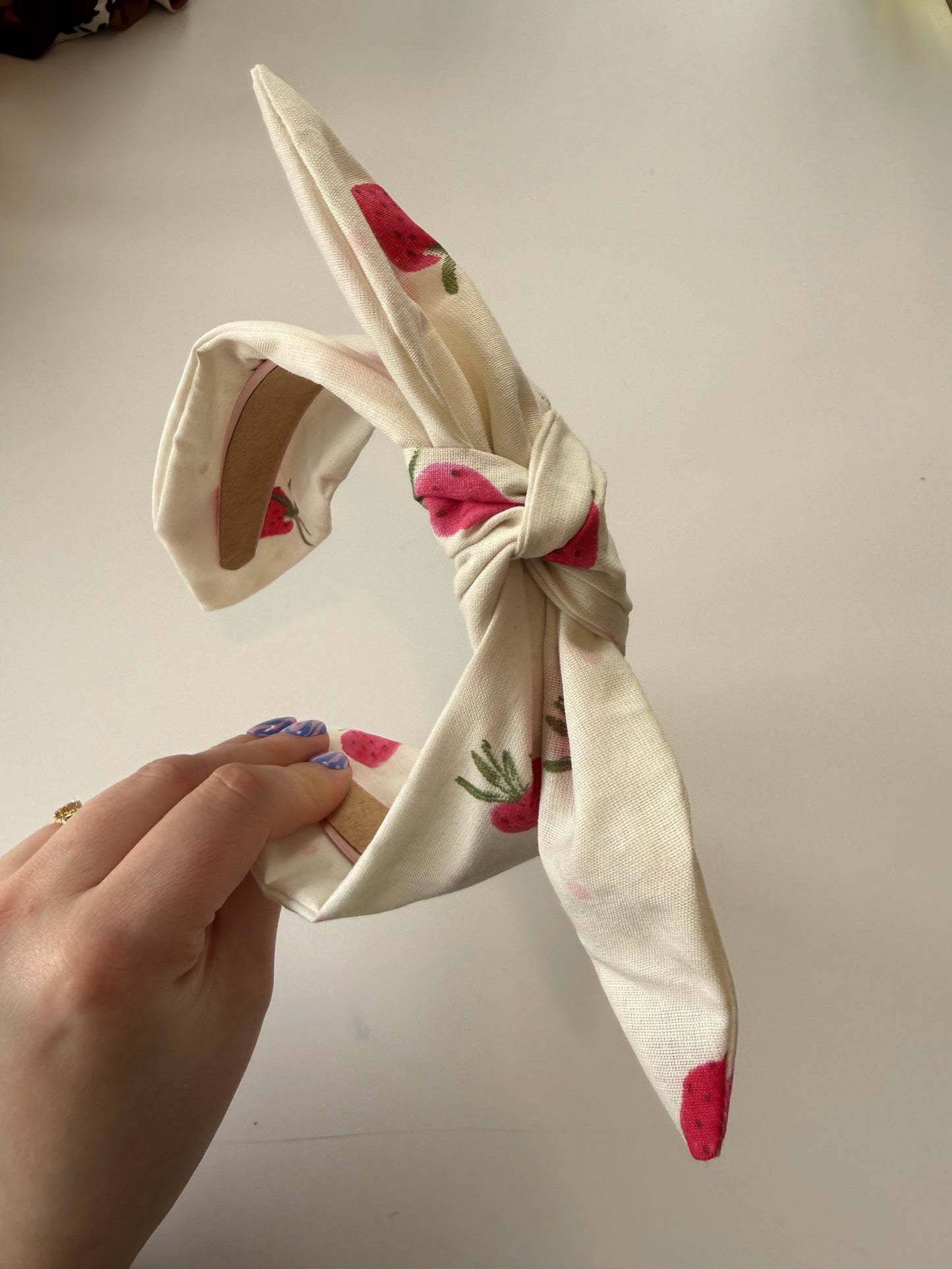 Boho Bow Headband – Strawberry