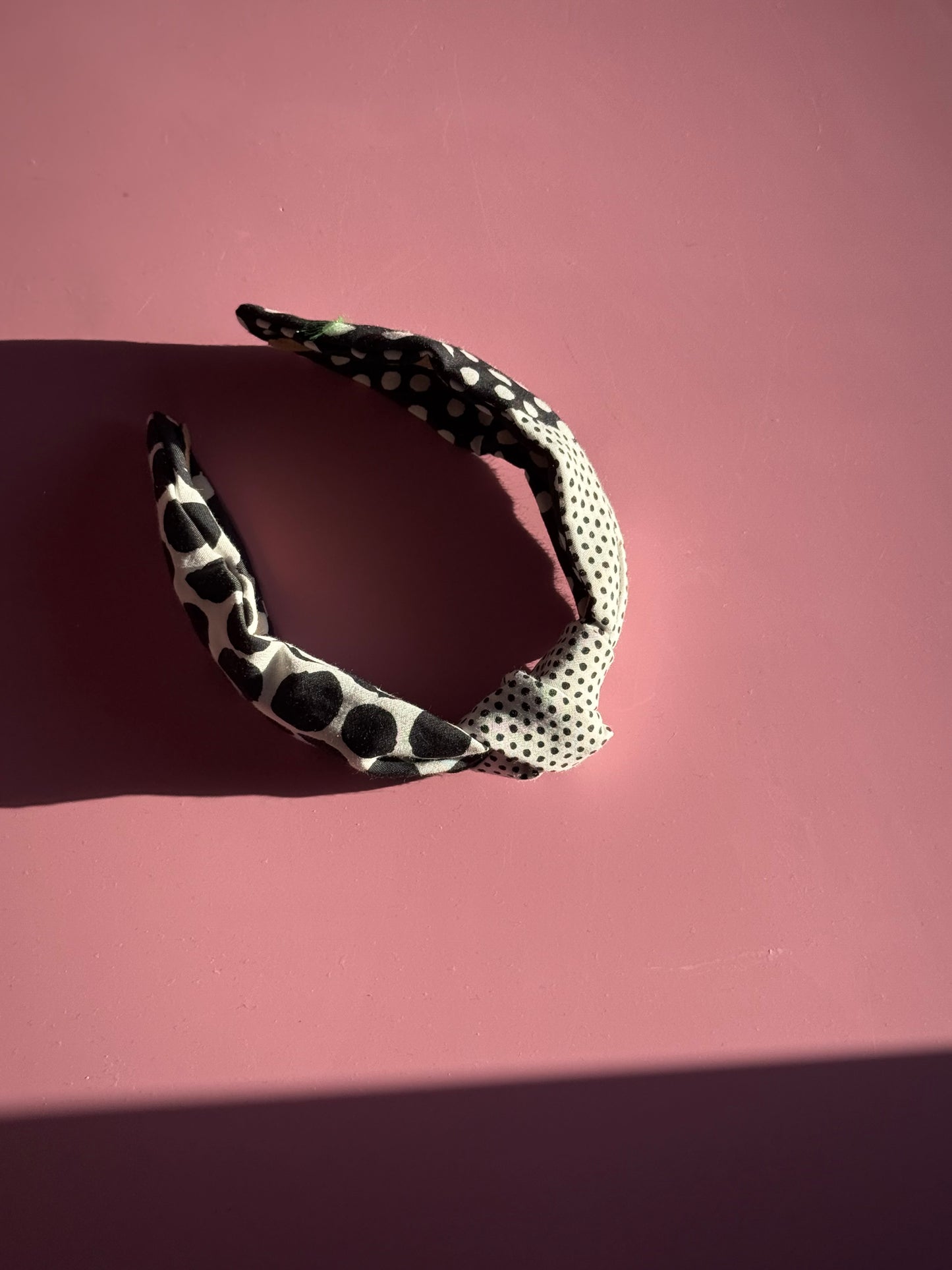 Mono Spot Fabric Knot Headband