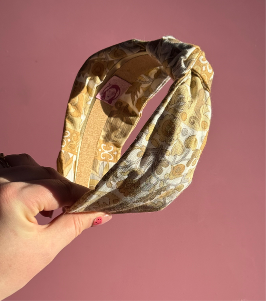 Vintage Floral Fabric Knot Headband