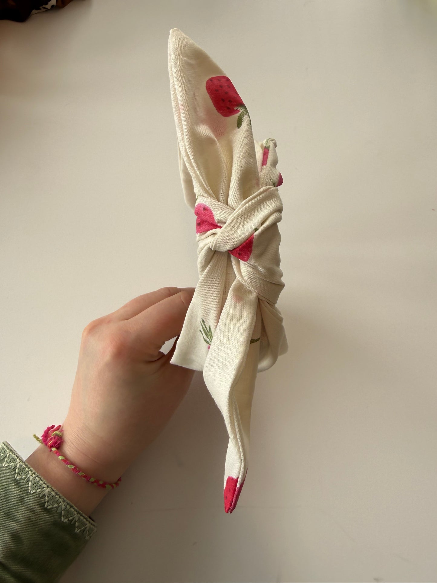 Boho Bow Headband – Strawberry