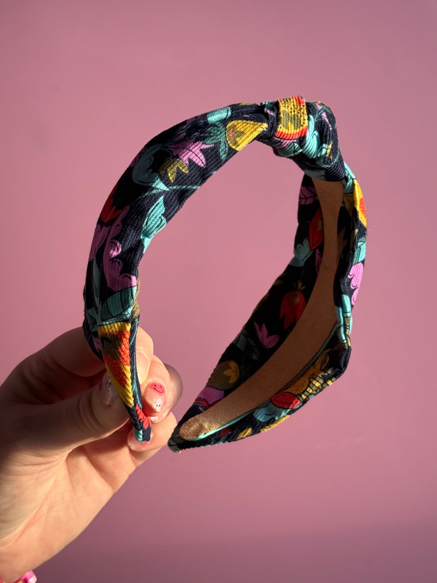 Floral Cord Fabric Knot Headband