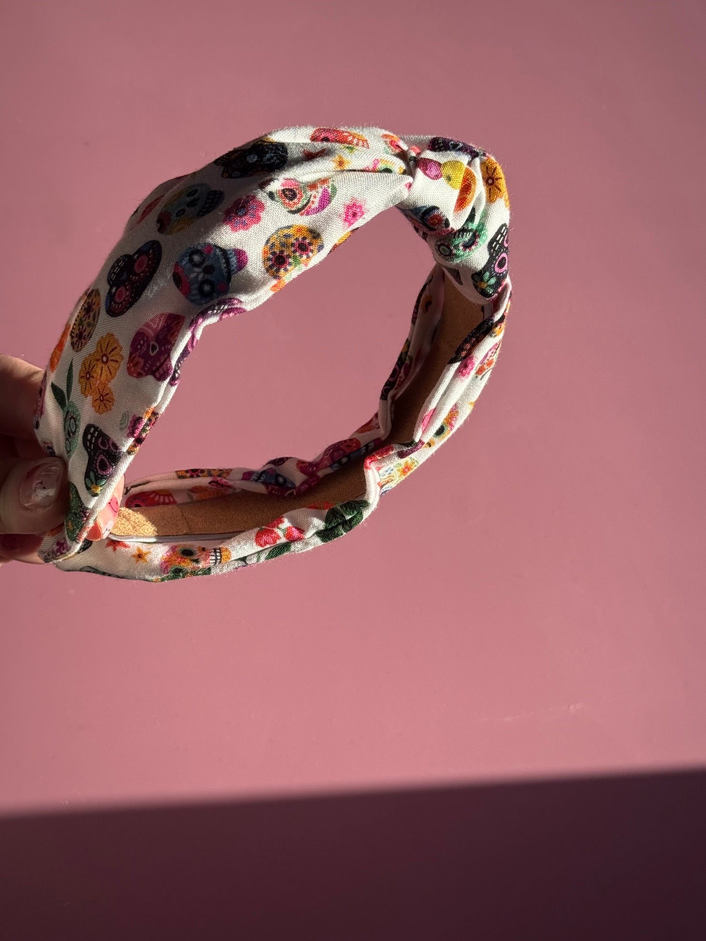 Sugar Skull Fabric Knot Headband