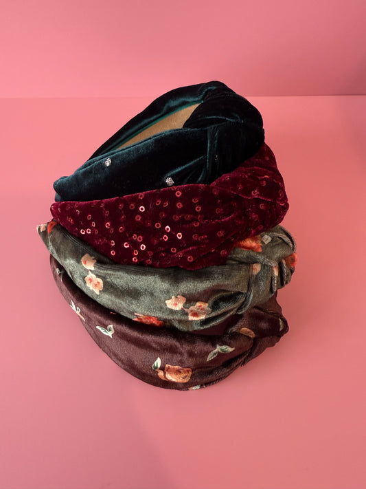 Autumn Velvet Knot Headband