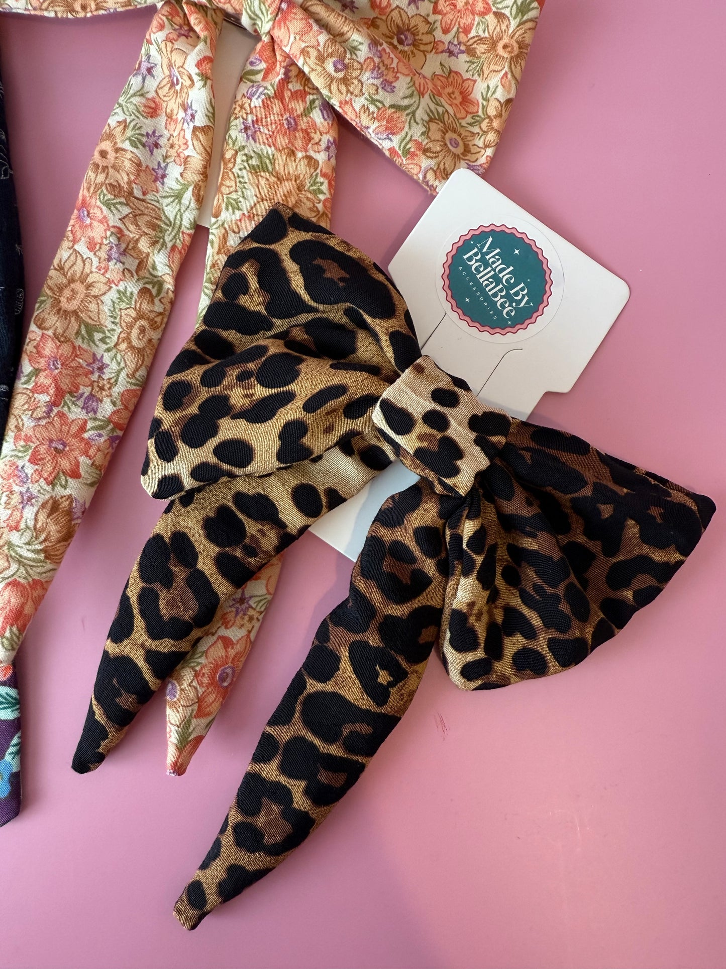 Autumn Fabric Bow Clip