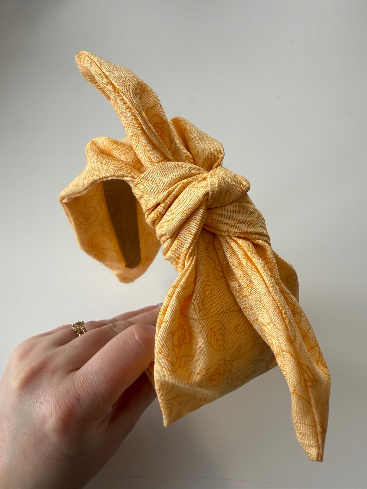 Boho Bow Headband – Yellow Rose