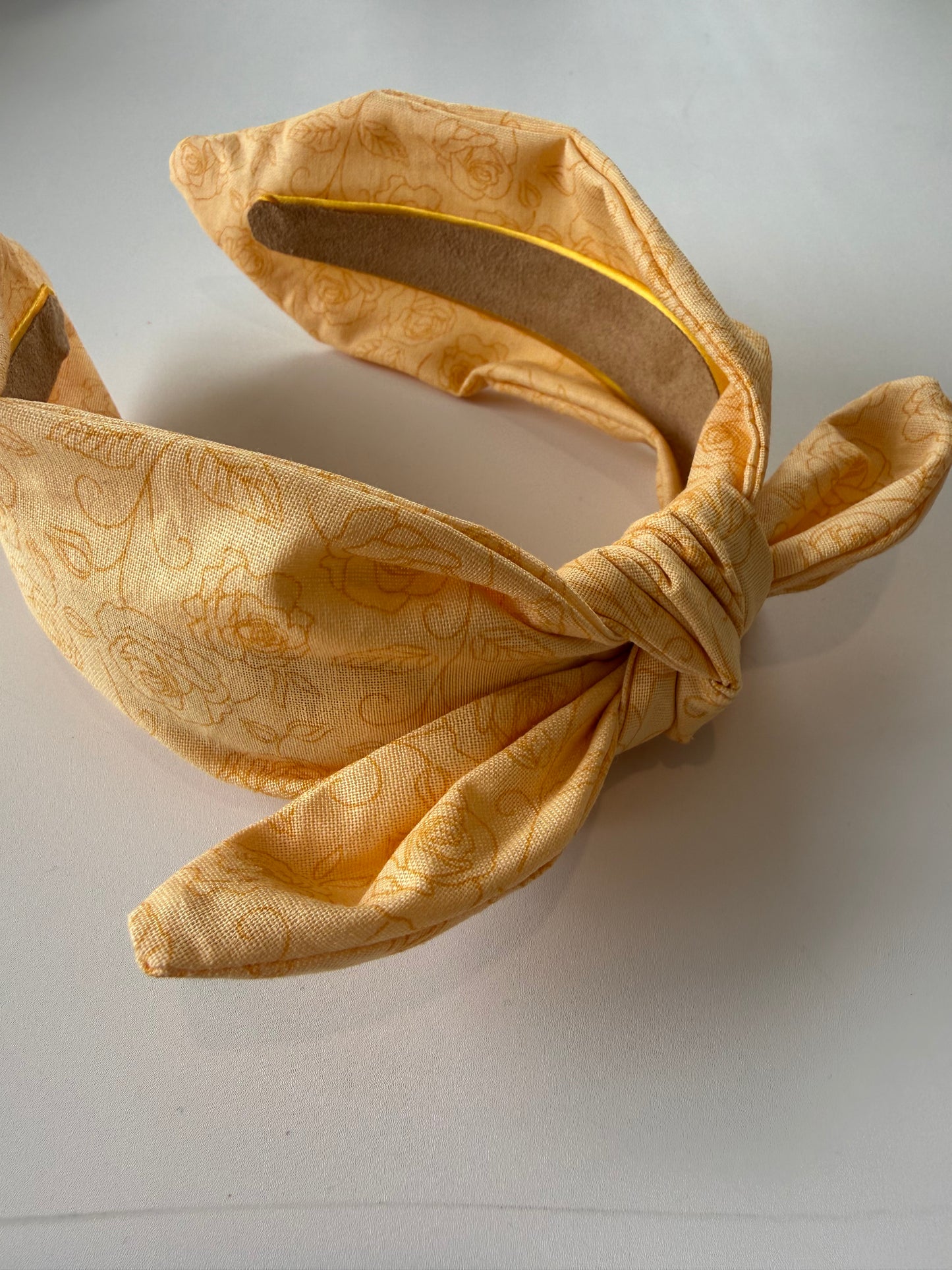 Boho Bow Headband – Yellow Rose