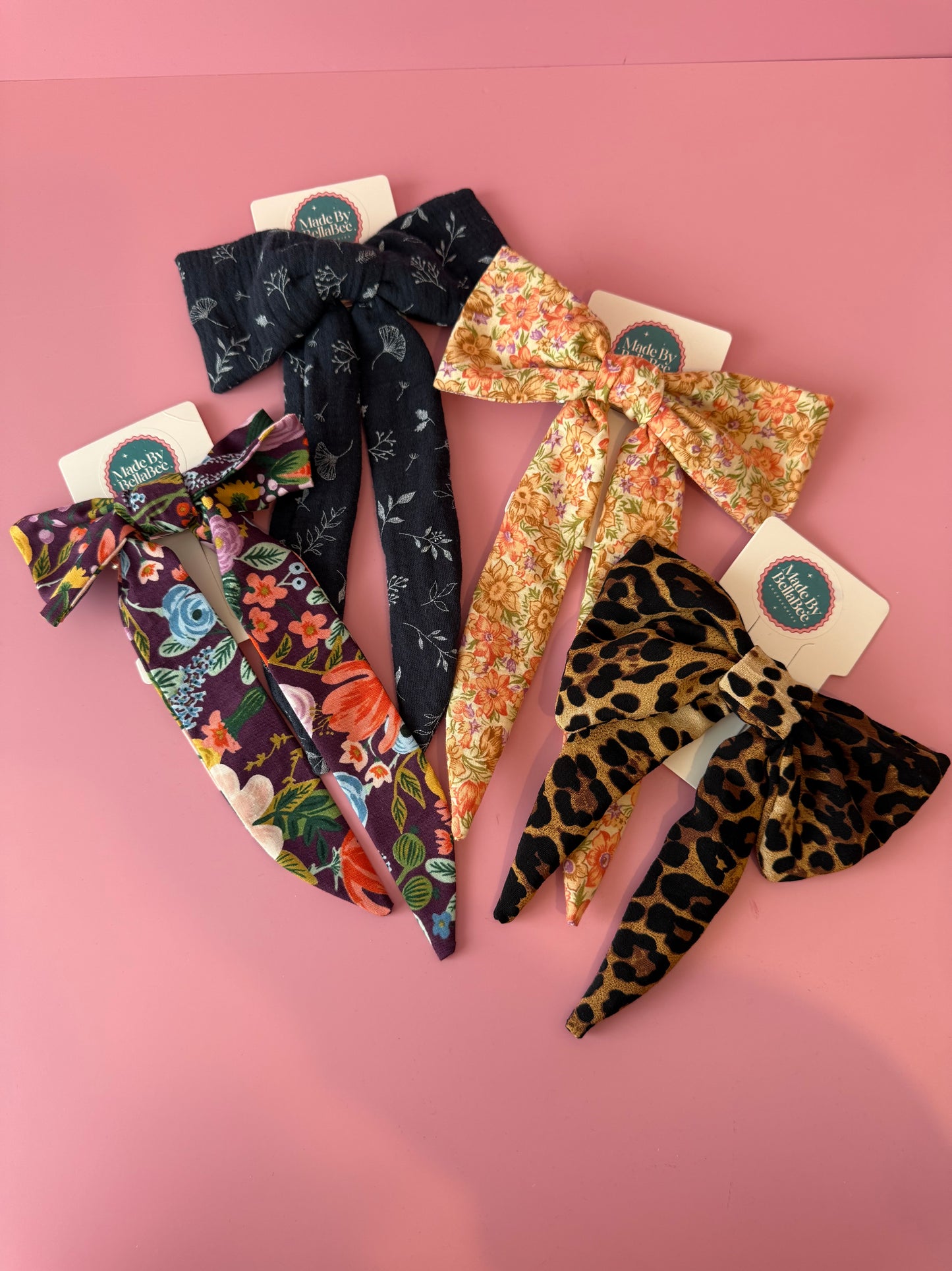 Autumn Fabric Bow Clip