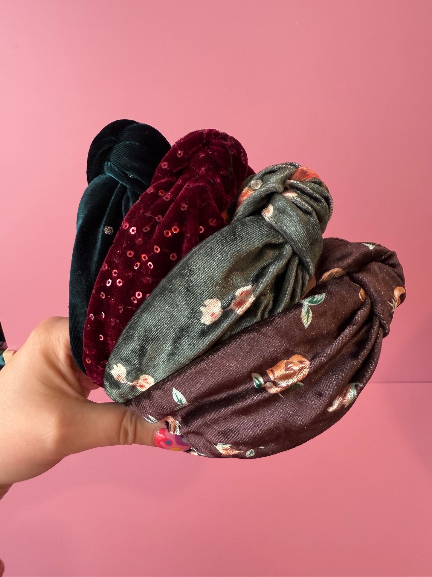 Autumn Velvet Knot Headband