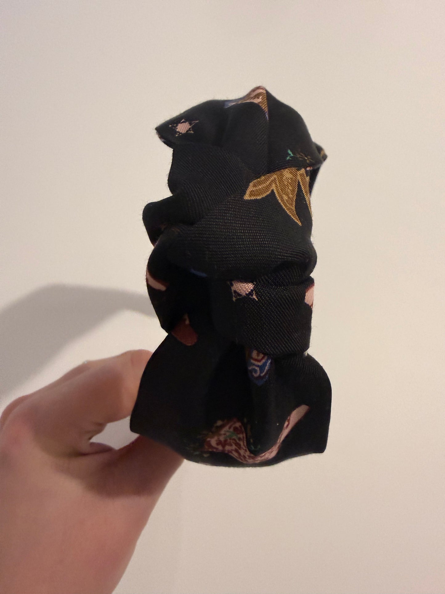 Boho Upcycled Knotted Headband – Cowboy Boot