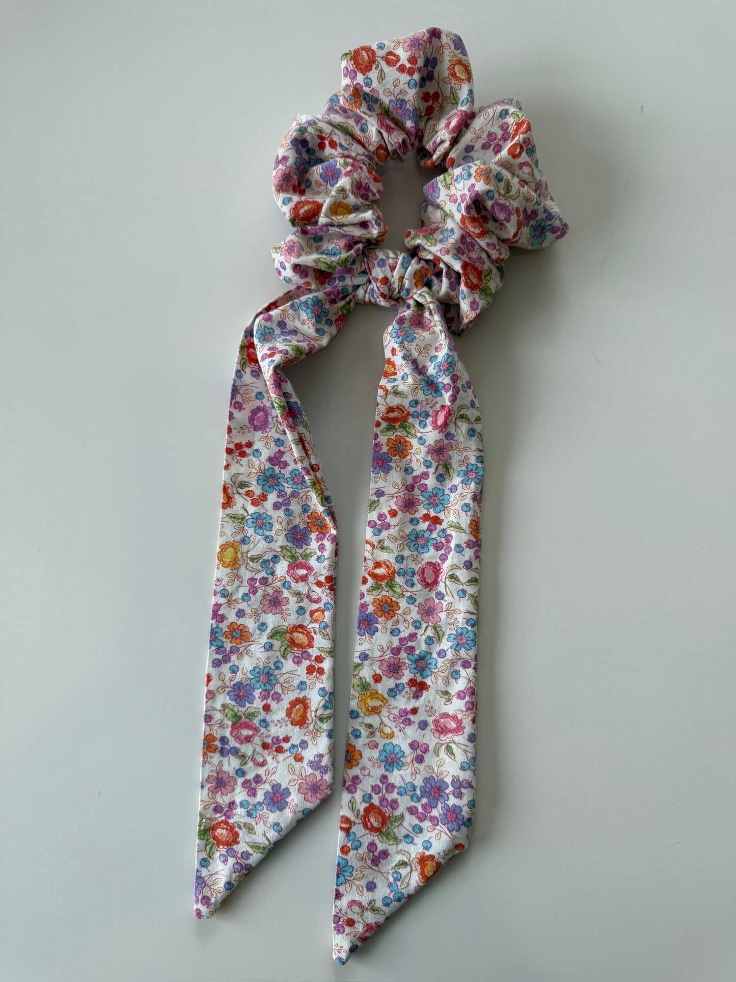 Ditsy Floral Scarf Scrunchie – Handmade & One of a Kind