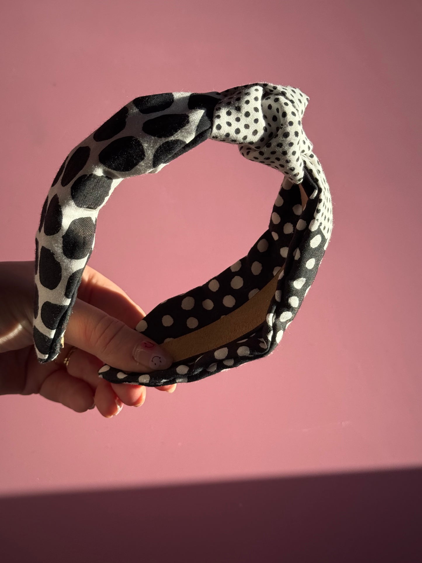 Mono Spot Fabric Knot Headband