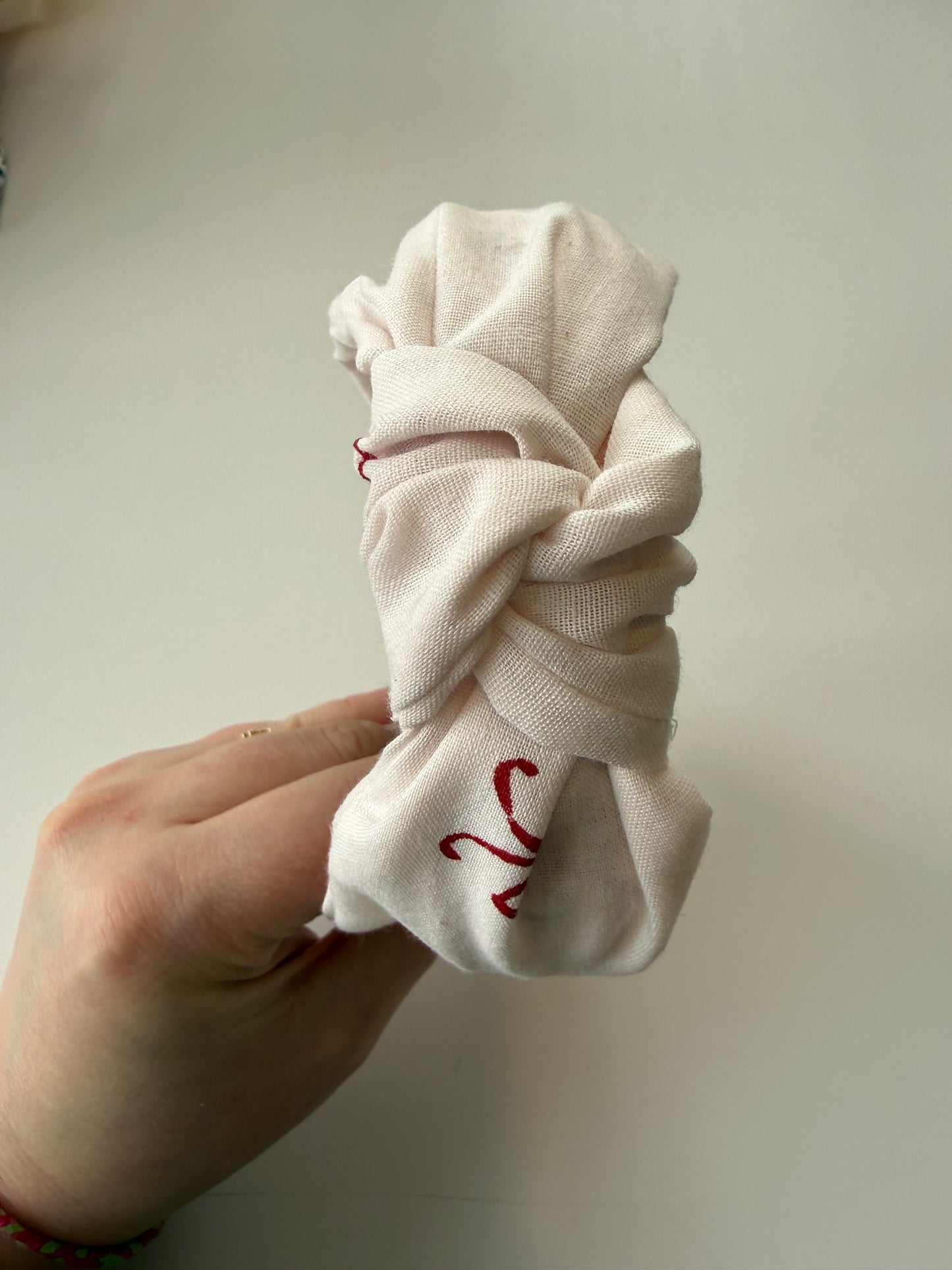 Boho Knotted Headband – Bow Print