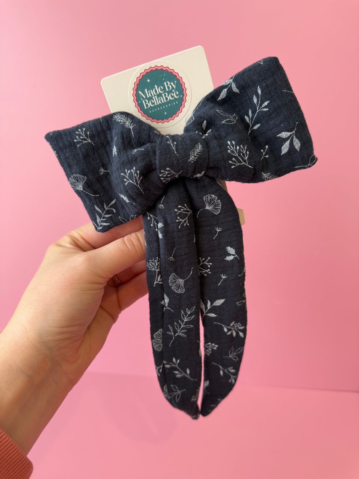 Autumn Fabric Bow Clip