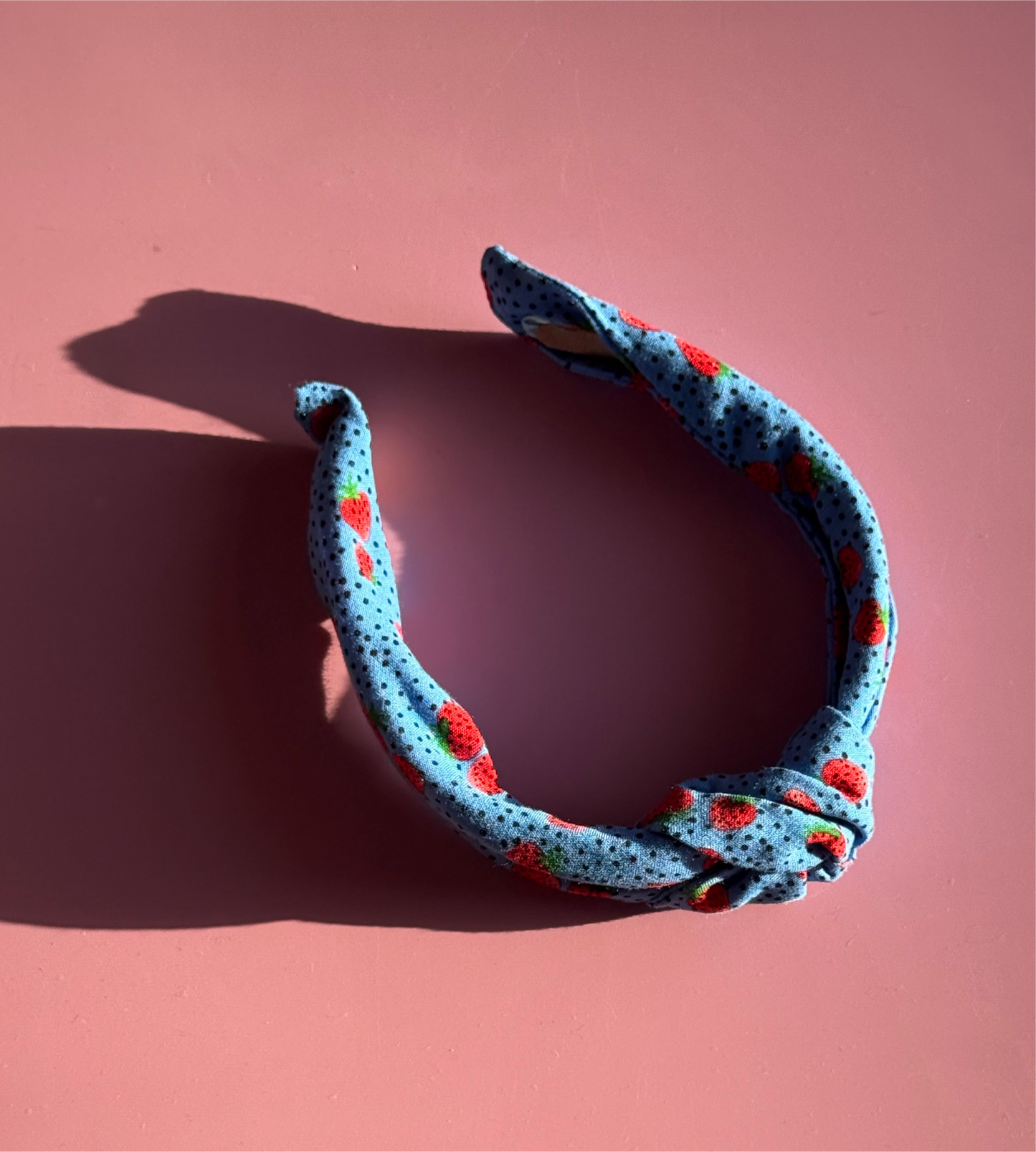 Strawberry Fabric Knot Headband