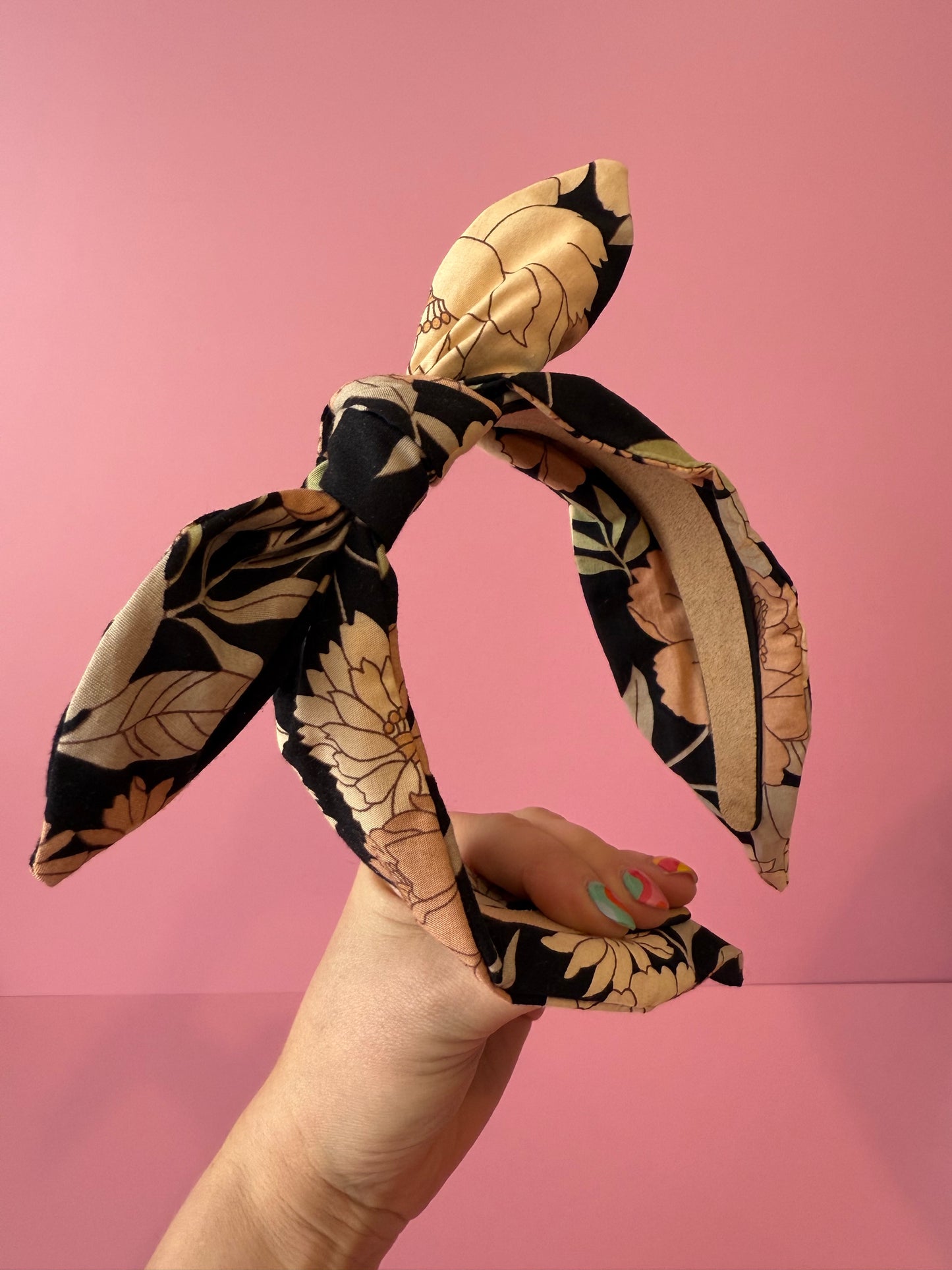 Autumn Fabric Bow Headband