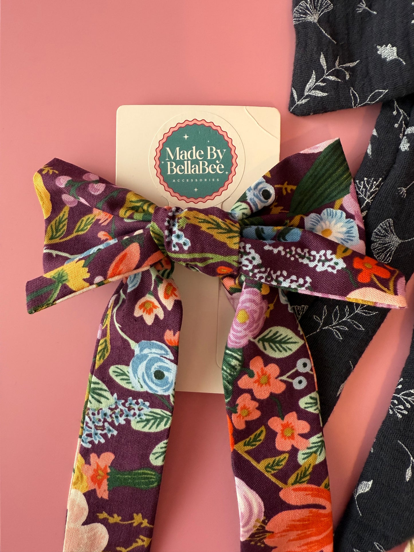 Autumn Fabric Bow Clip