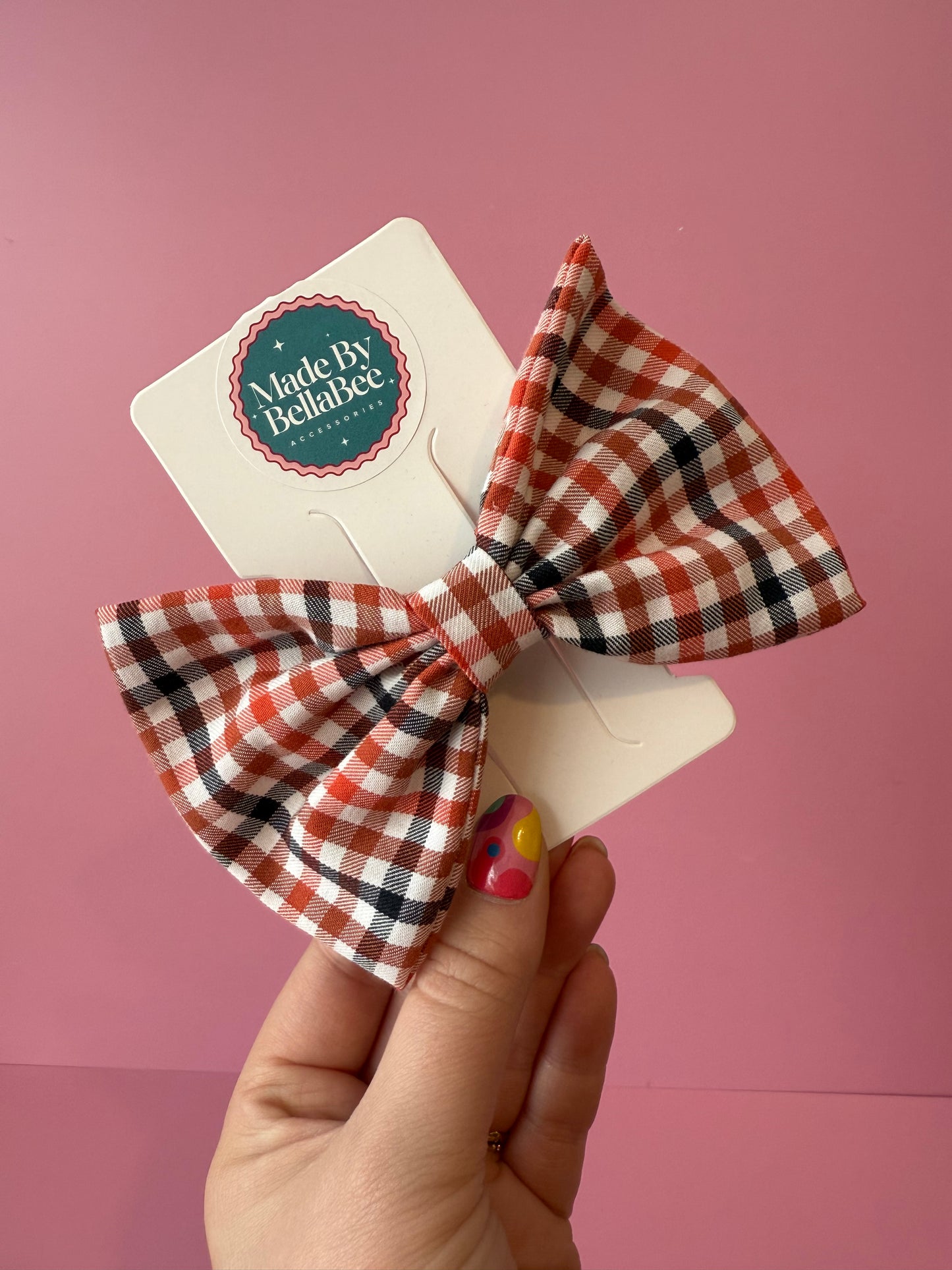 Pumpkin Spice Bow Clip