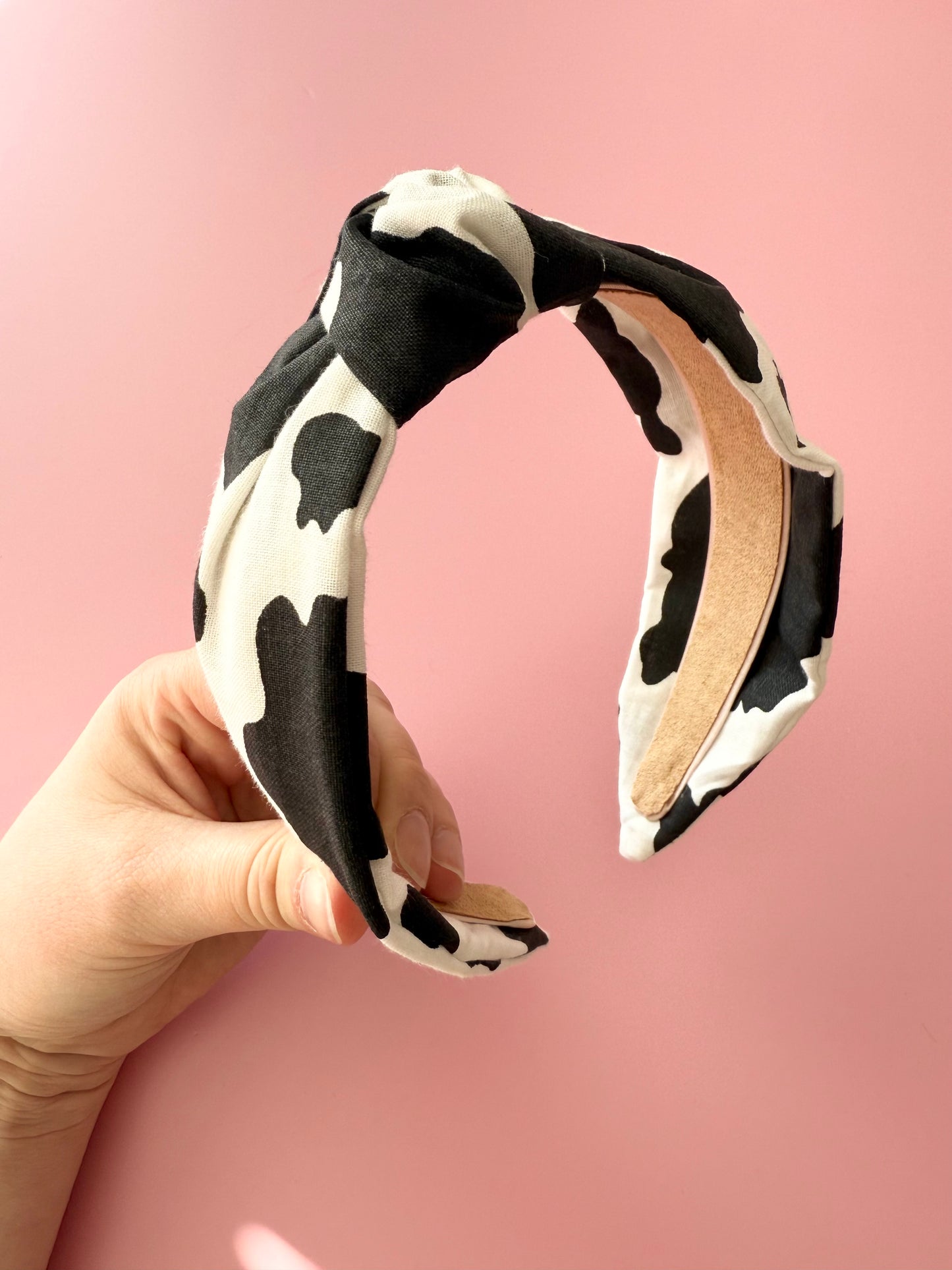 Cow Print Fabric Knot Headband