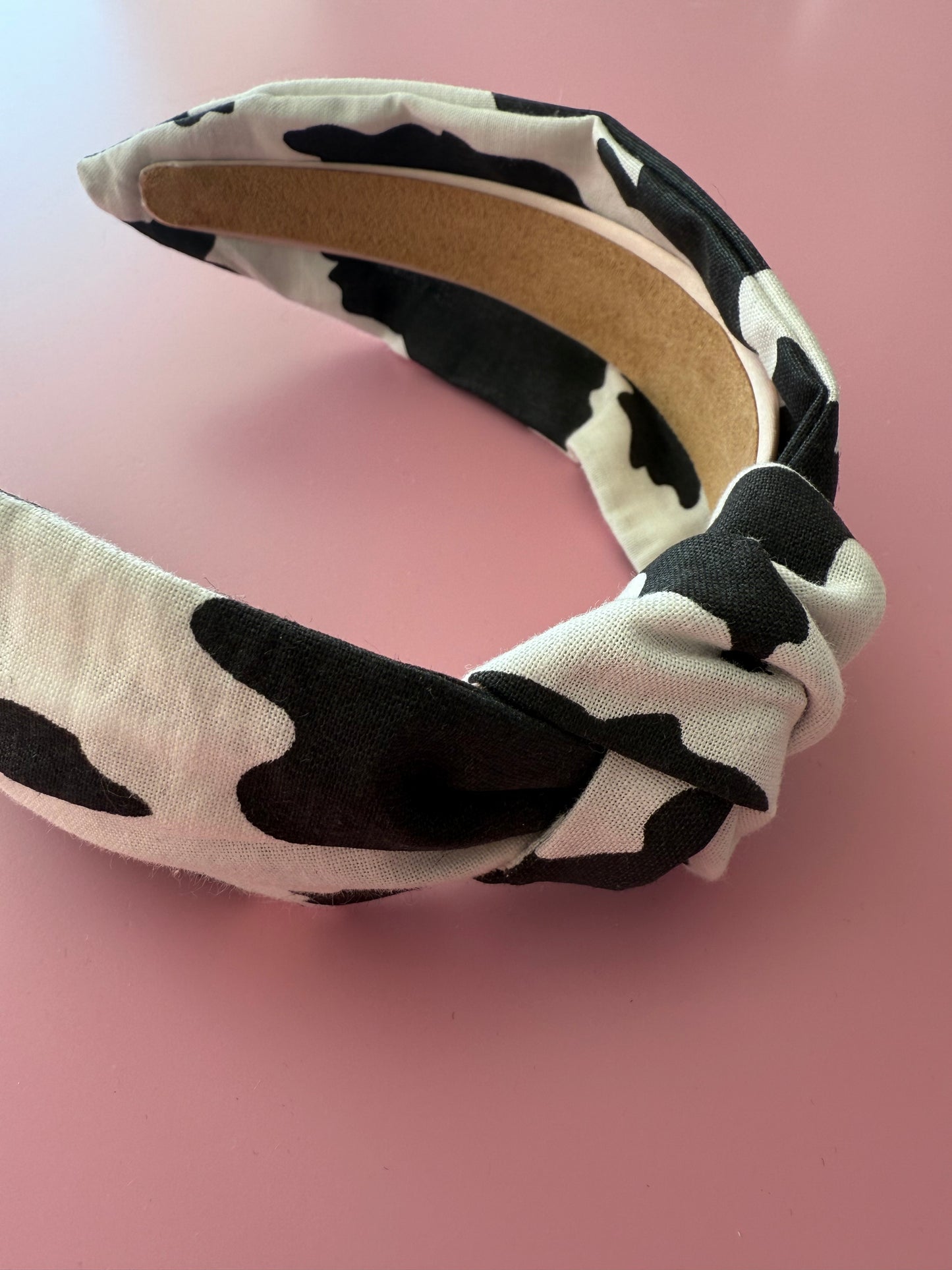 Cow Print Fabric Knot Headband
